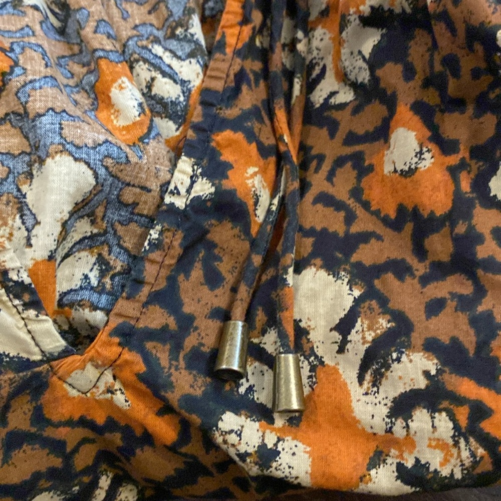Free People Boho Brown and Orange Blouse Tunic - Picture 5 of 5